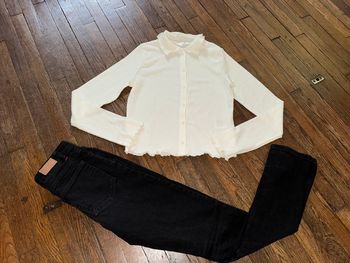 chemise H&M et jeans monoprix 14 ans