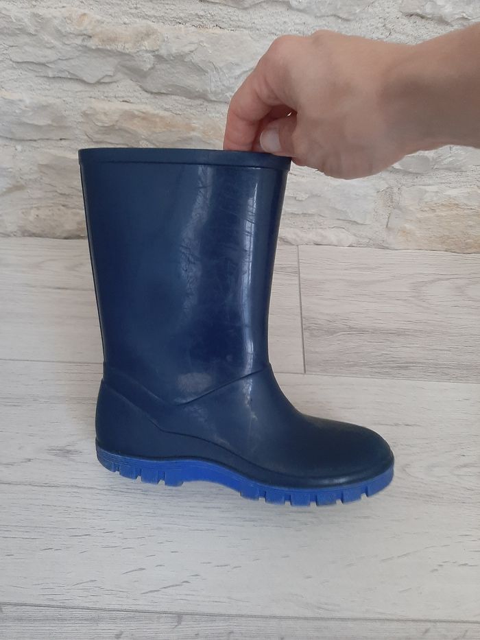 Bottes de pluie mixte bleu marine pointure 32 en très bon etat - photo numéro 6