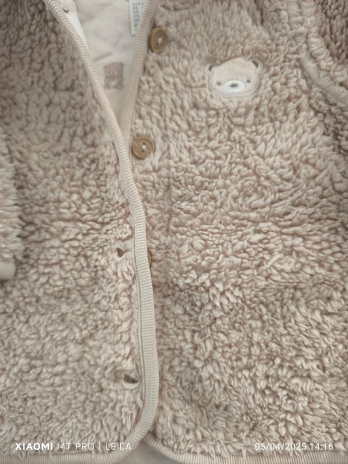 Gilet marron clair mixte 6mois H&M - photo numéro 3