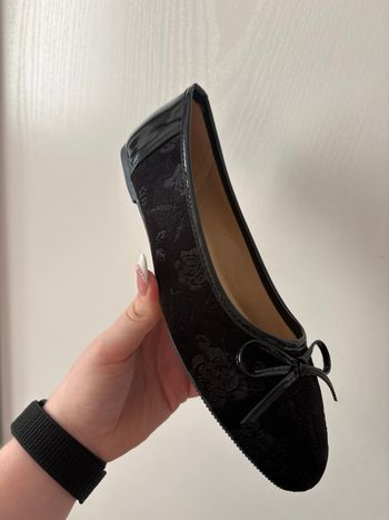 Ballerines en velours noir