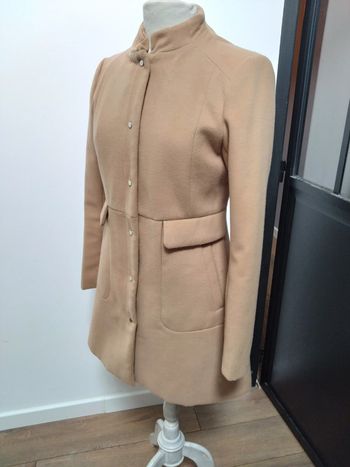 manteau stradivarius beige camel t 36 38
