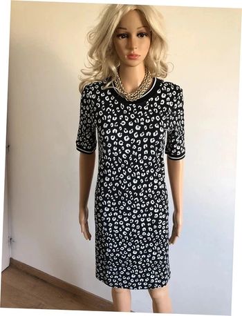 Robe imprimée noire et blanche à manches courtes Esprit taille L bon état