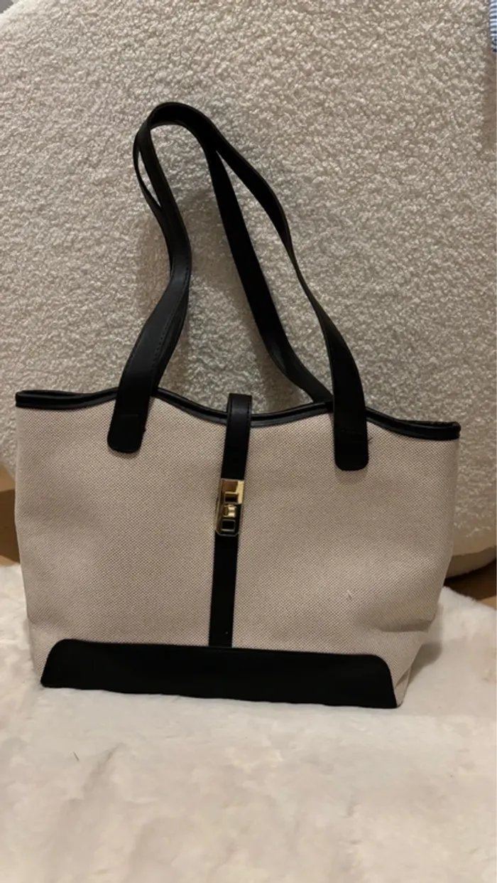 Sac beige et noir - photo numéro 2