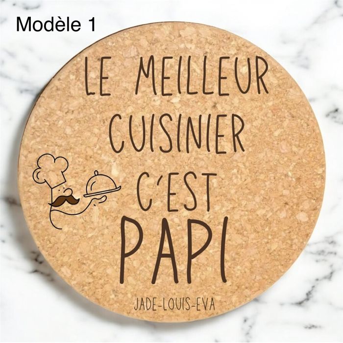 Dessous de plat en liège personnalisé