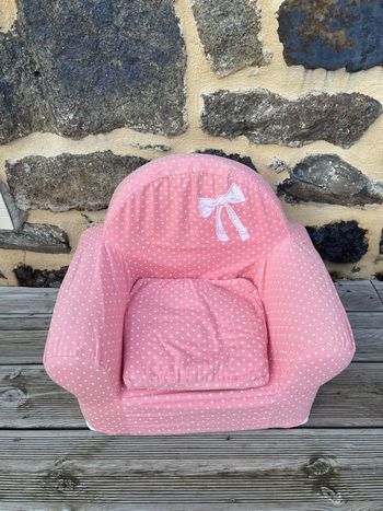 Fauteuil rose à pois - Vertbaudet 