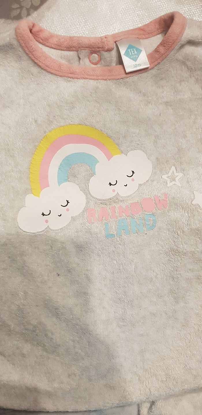 Pyjama deux-pièces arc en ciel 9 mois - photo numéro 2