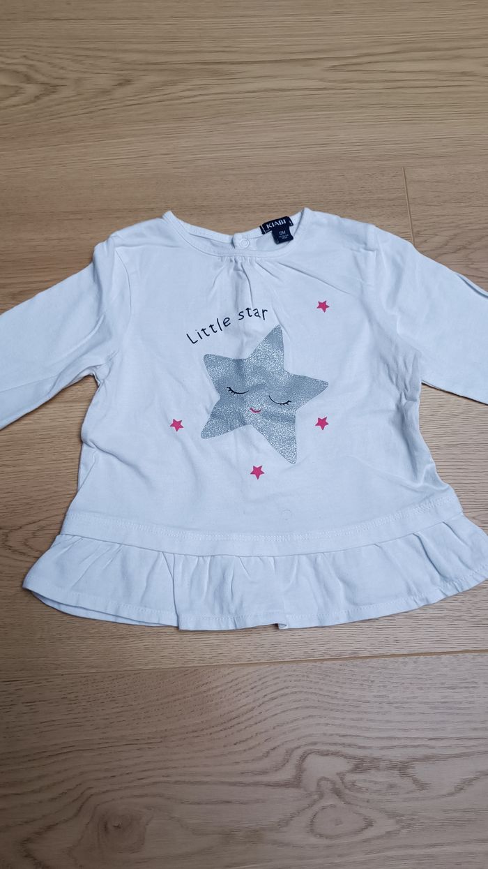 Lot 6 t-shirts manches longues 12 mois - photo numéro 3