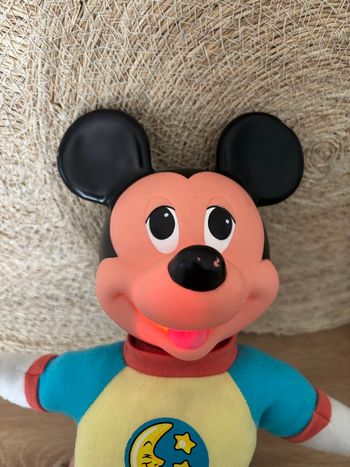 Vintage peluche veilleuse Mickey lumineux mattel 1990