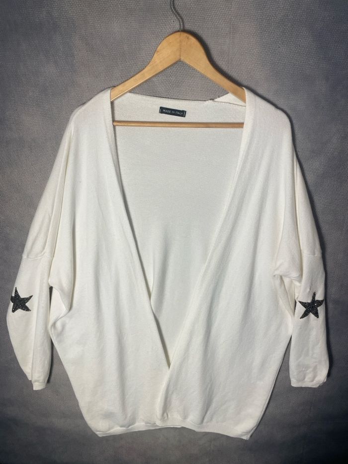 Gilet blanc, over size et toi, le pailleté cocooning