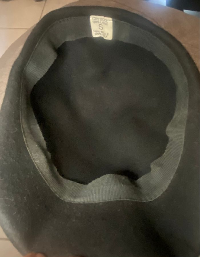 Casquette/béret vintage noir - photo numéro 4