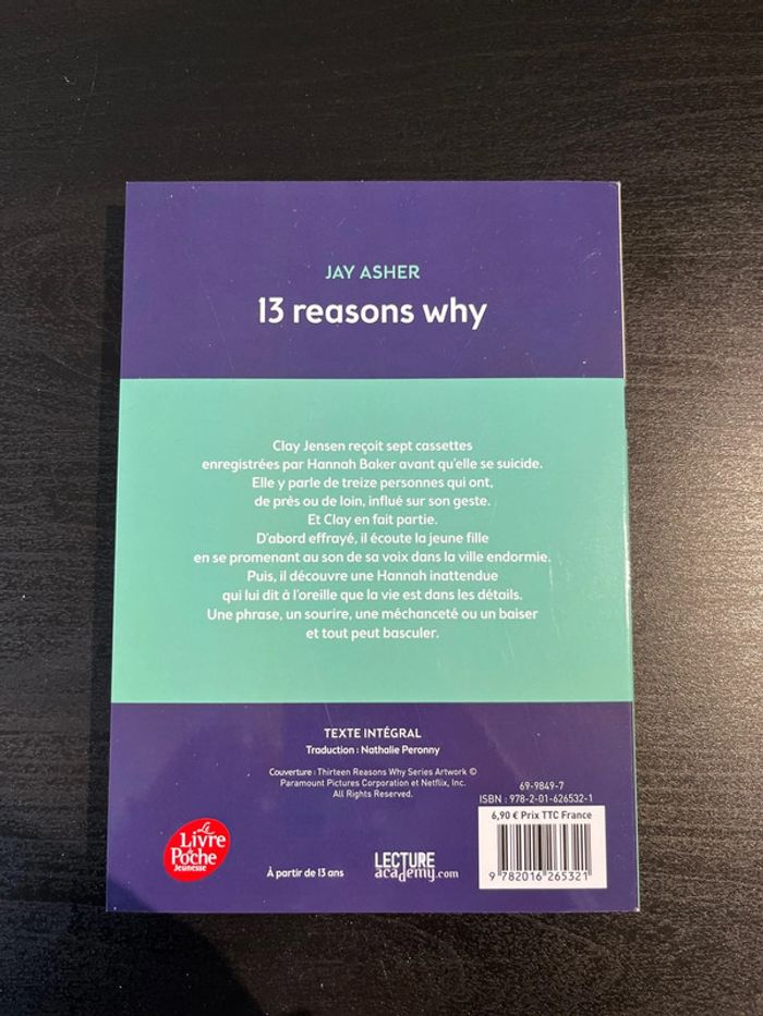Livre 13 reasons why - photo numéro 2