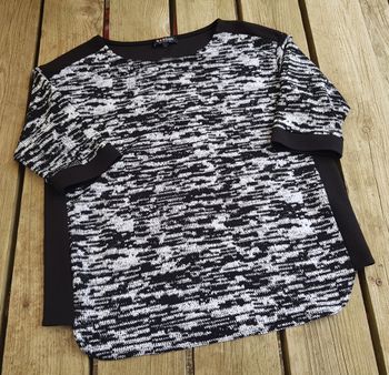 Haut manches courtes noir et blanc Morgan taille L