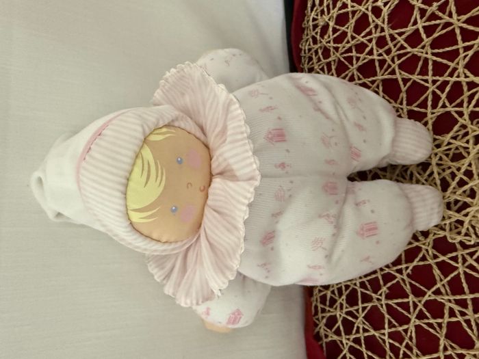 Doudou Poupée Chiffon lutin blanc Corolle Vintage