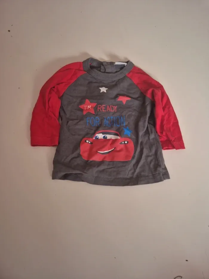 T-shirt à manches longues cars 3 mois