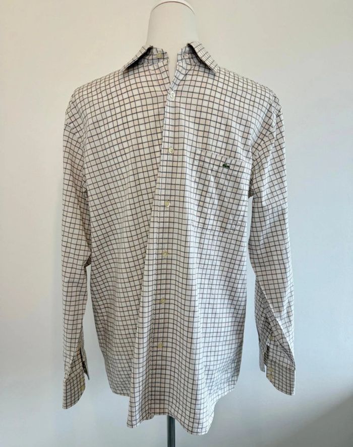 Magnifique chemise Lacoste Devanley homme carreaux taille 41 soit M-L