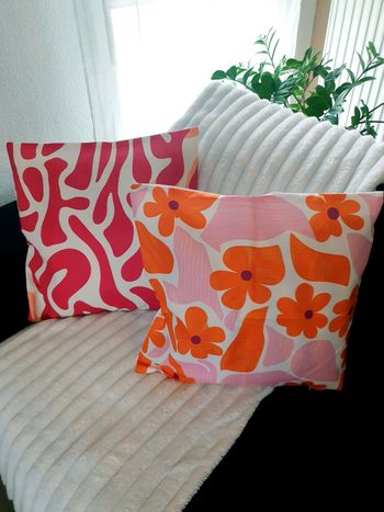 Housses coussin 45x45 (x2) bohème coloré – canapé salon
