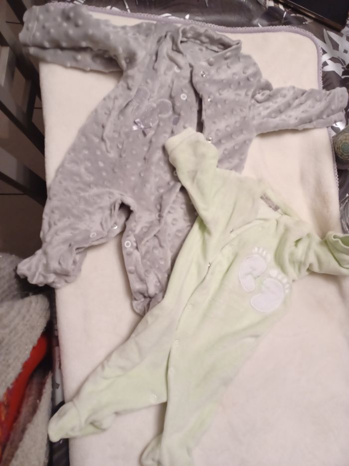 Lot de pyjama velours et coton - photo numéro 3