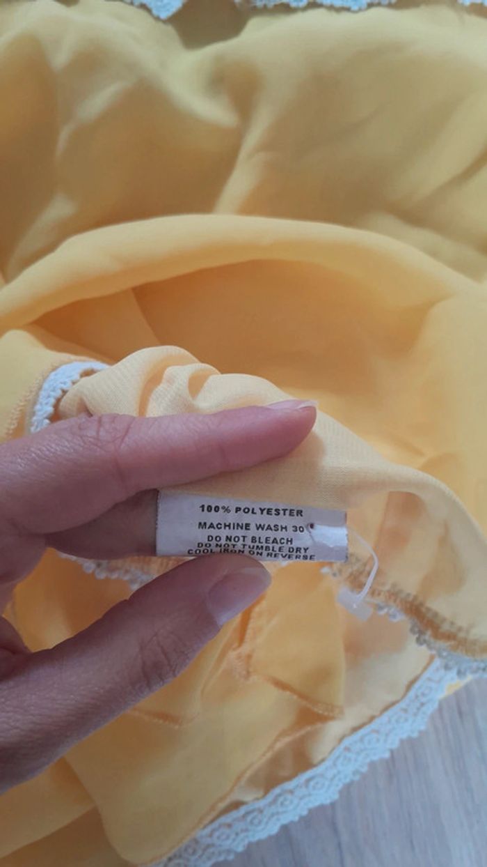 Blouse jaune et dentelle t.40 - photo numéro 8