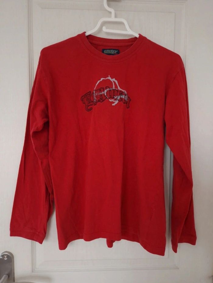 Haut a manche longue rouge ddp garçon 16 ans