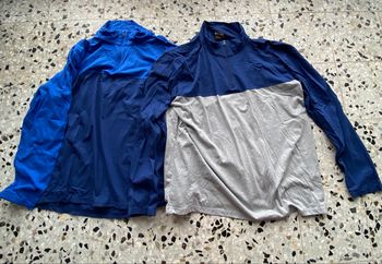 Lot deux tee shirt bleu/bleu gris