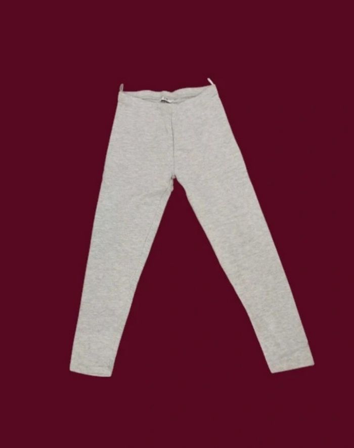 Legging chaud gris clair chiné molletonné C&A taille 10 ans 1/2