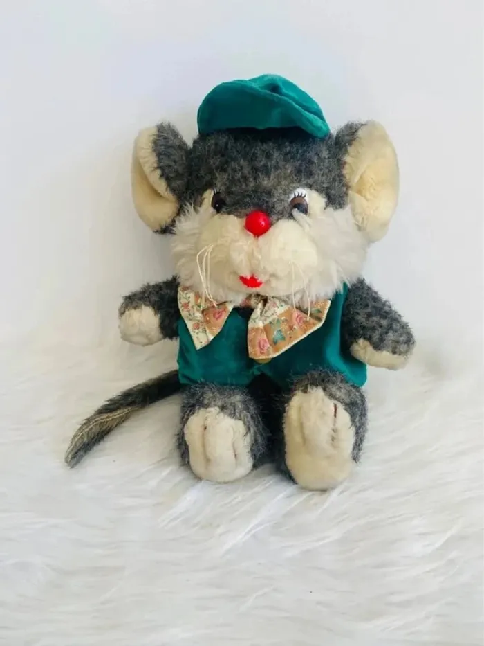 Peluche souris vintage