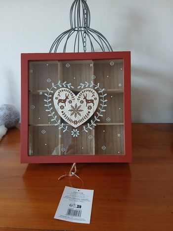 Neuf: Boîte à thé( ou autre utilisation) en bois peint *gamme montagne