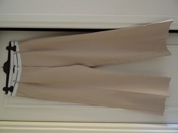 Pantalon à pinces beige fluide taille M (plutôt que L)