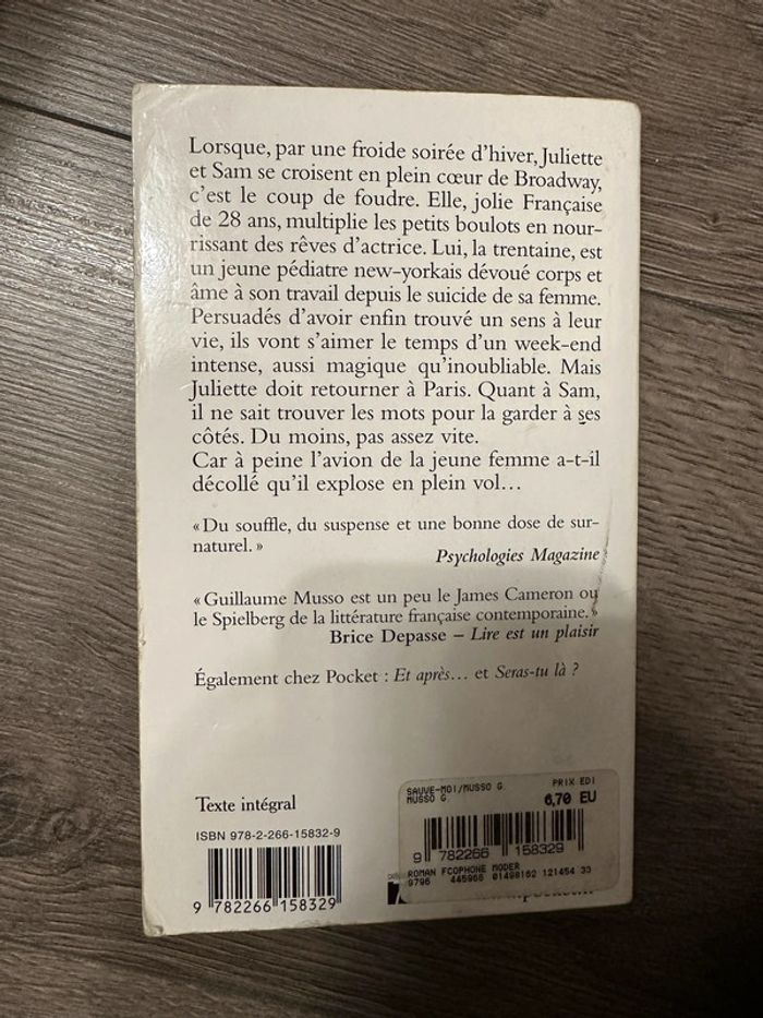 Sauve moi Guillaume MUSSO - photo numéro 2