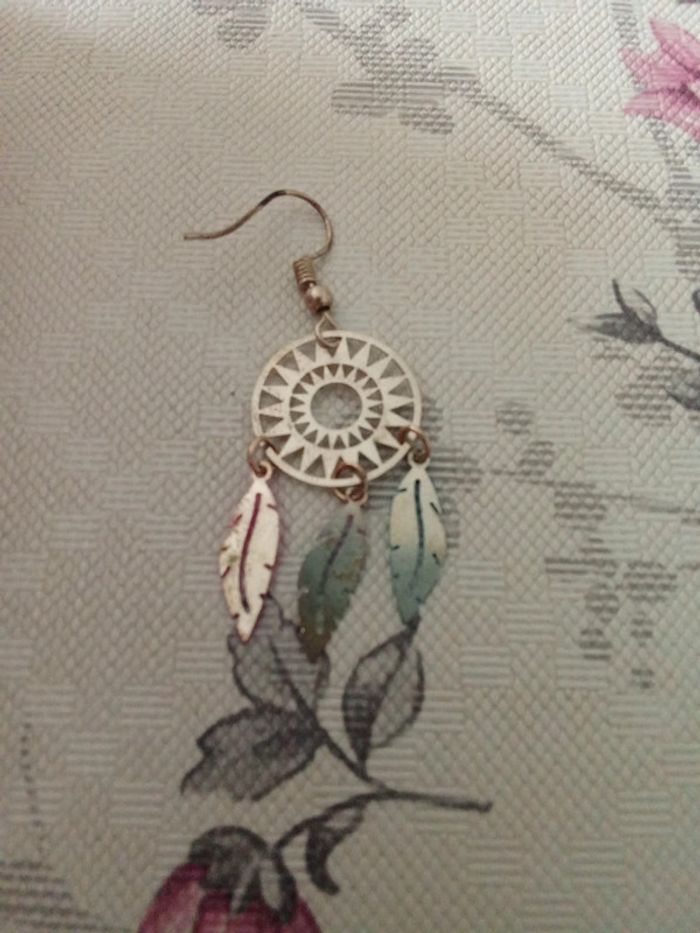 Boucles d'oreilles plumes fantaisie - photo numéro 8