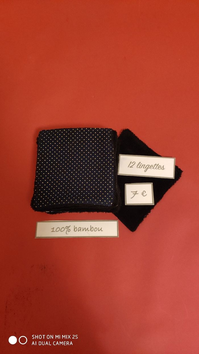 12 lingettes lavables neuf