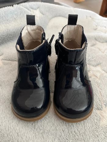 Bottines vernies bleu marine
