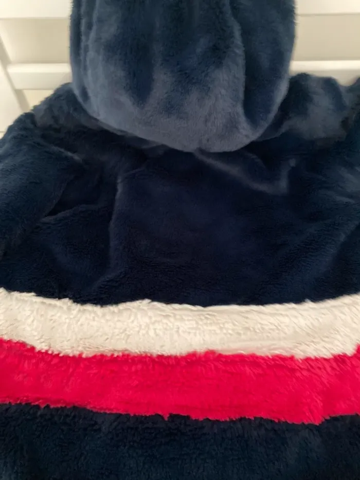 5 ans - Manteau avec capuchon fausse fourrure tricolore - Boboli - photo numéro 4