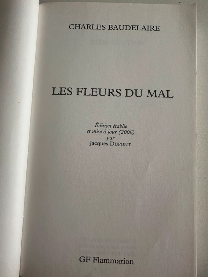 Baudelaire -Les fleurs du mal -Édition Flammarion - photo numéro 2