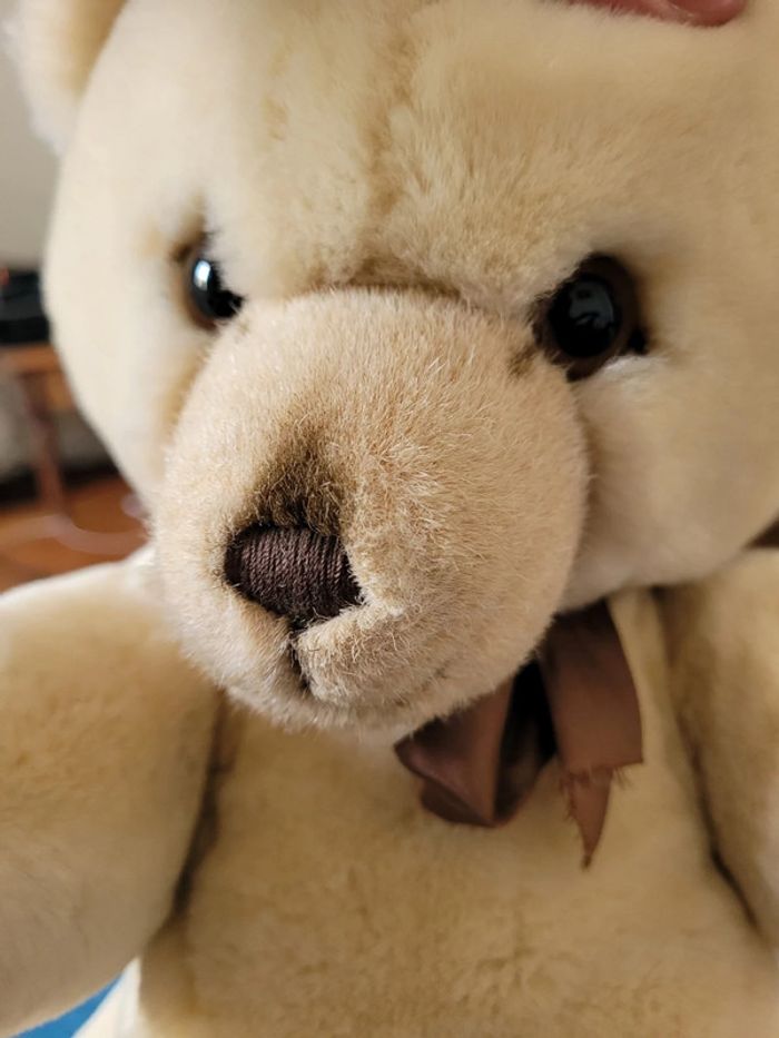 Grand Ours collection articulé Steiff 45cm beige miel noeud marron peluche traditionnelle - photo numéro 2