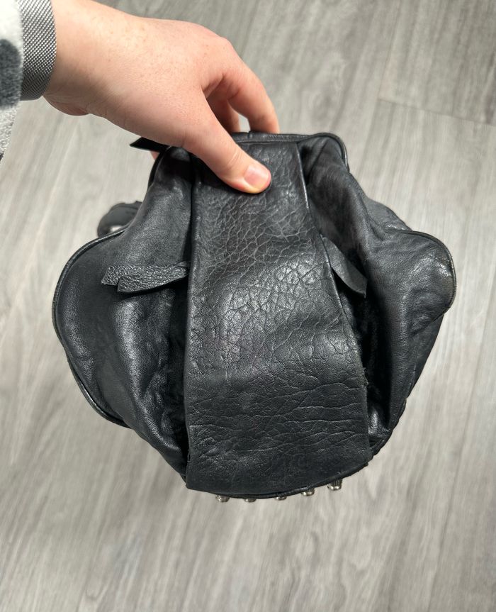 Sac à main en cuir véritable et clous argentés Lush Bag - photo numéro 6