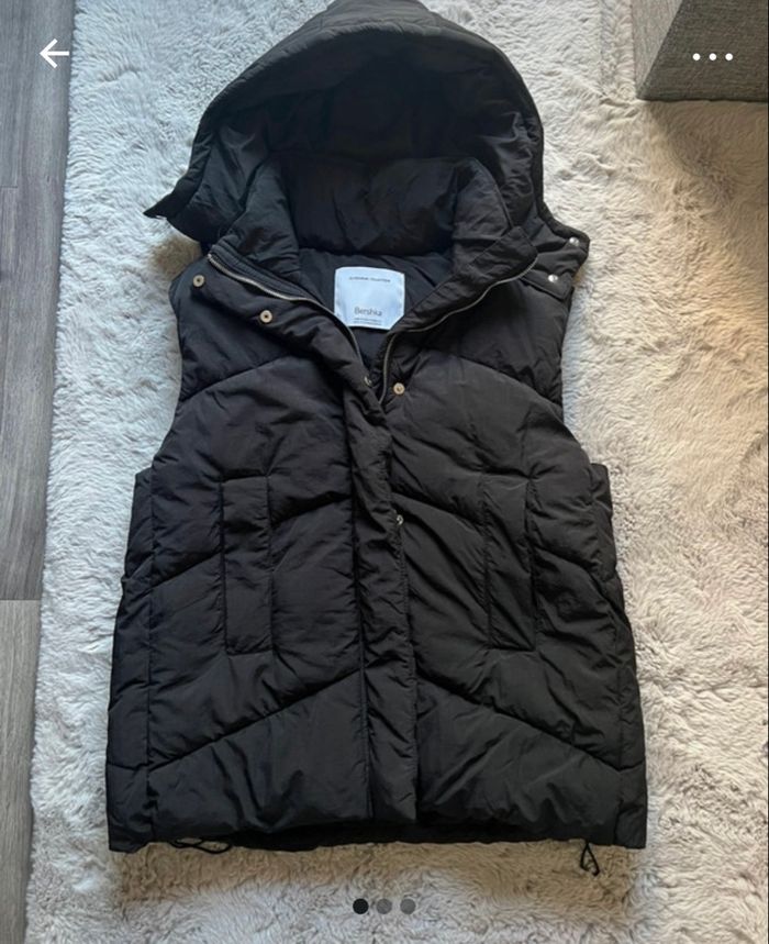 Veste longue sans manche noir - photo numéro 3