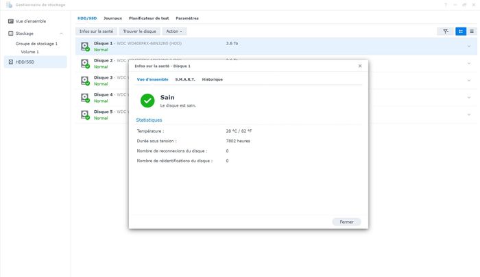 NAS Synology DS1517 avec
5 disques dur western digital (RED) de 4To - photo numéro 6