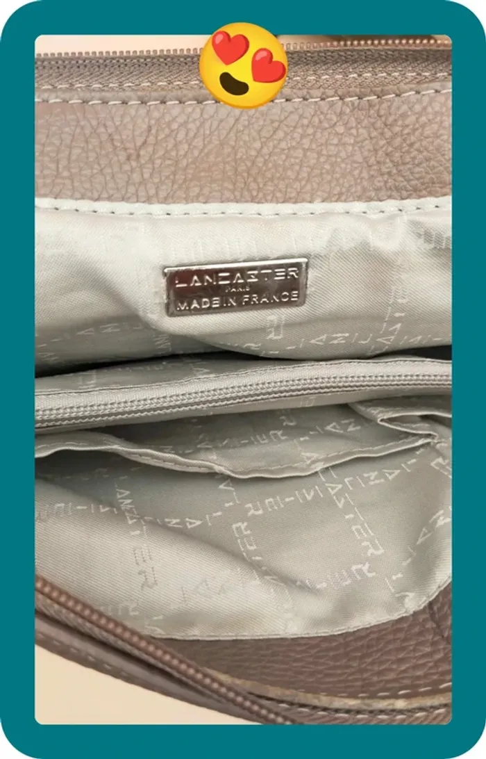 Sac à main Lancaster, beige - photo numéro 5