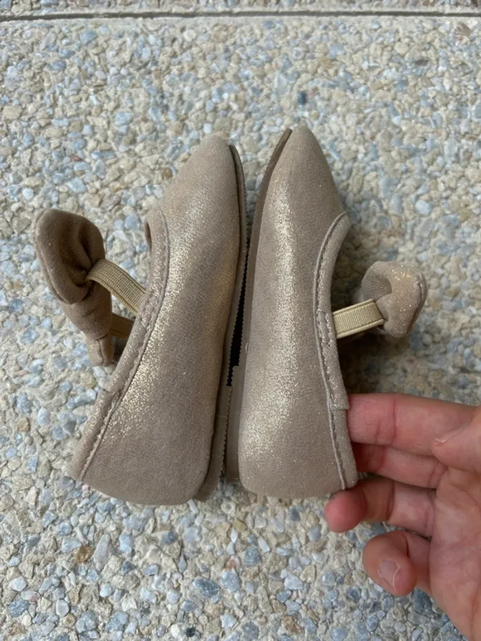 Ballerines dorées avec noeud bébé fille Gémo - photo numéro 6