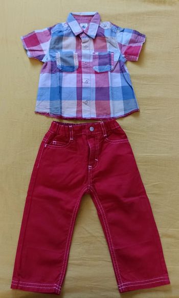 Ens 2p chemisette Petit Bateau 12m