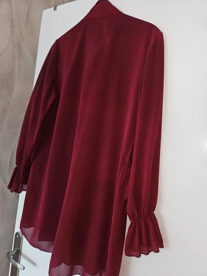 Tunique bordeaux avec noeud - photo numéro 4