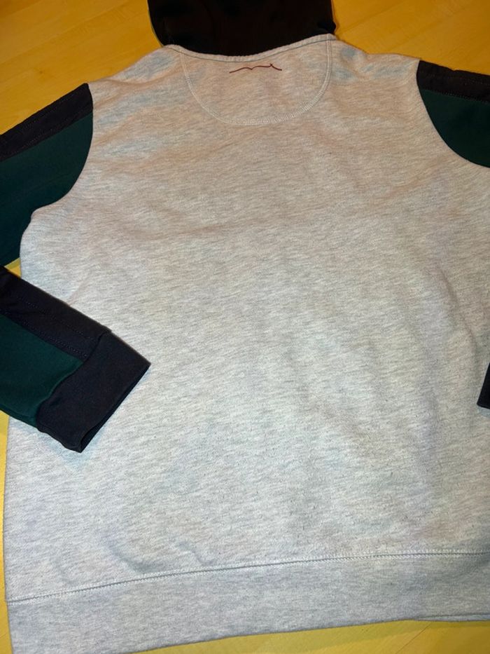 Sweat à capuche zip Teddy Smith noir gris vert - photo numéro 10