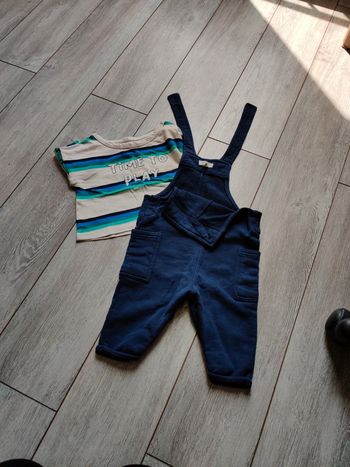 Salopette légère+teeshirt 6 mois