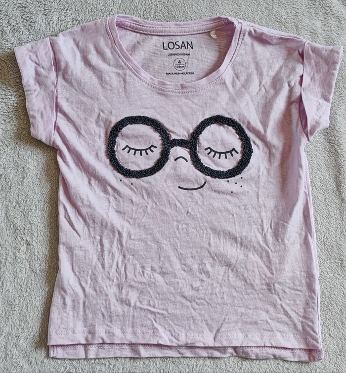 Tee-shirt rose lunette
