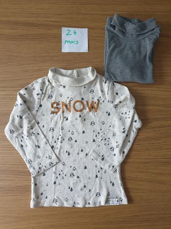 Lot tee-shirts manches longues sous pull