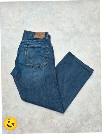 Jeans Levi's Denizen W32 FR42 L30 coupe droite bleu Homme Men pan324b