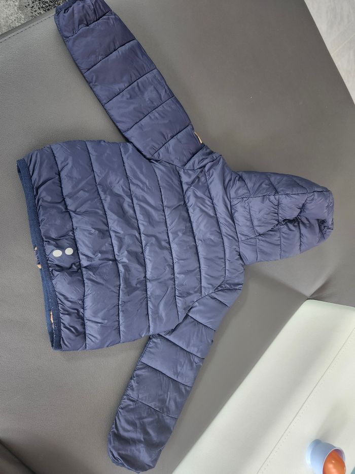 Doudoune légère garçon capuche okaidi garçon 3 ans marine marron - photo numéro 6