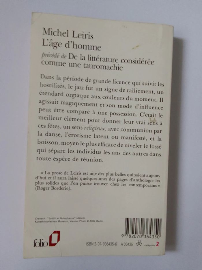 Michel Leiris - L'âge de l'homme - photo numéro 2