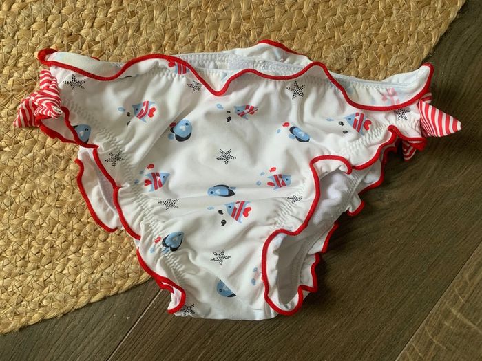 Ensemble t-shirt UV MC culotte maillot bain blanc Obaibi 23 mois 2 ans - photo numéro 2